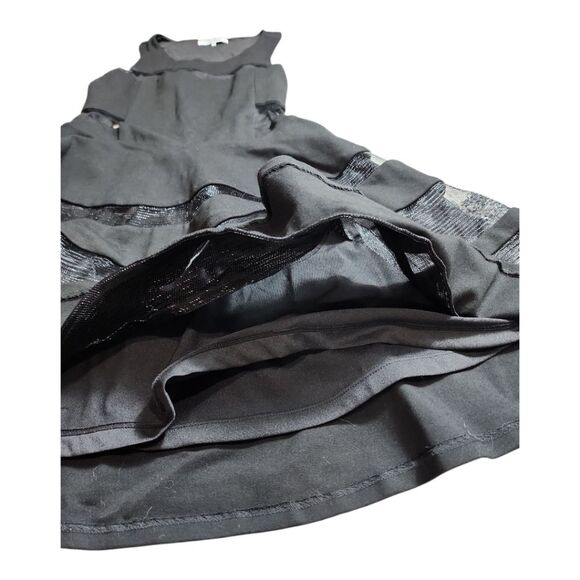 Parker Black Party Short Night Out Dress Size XS Rayon Cocktail Dress Keyhole - Picture 10 of 11